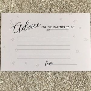 Baby Shower Advice for the Parents to Be Card